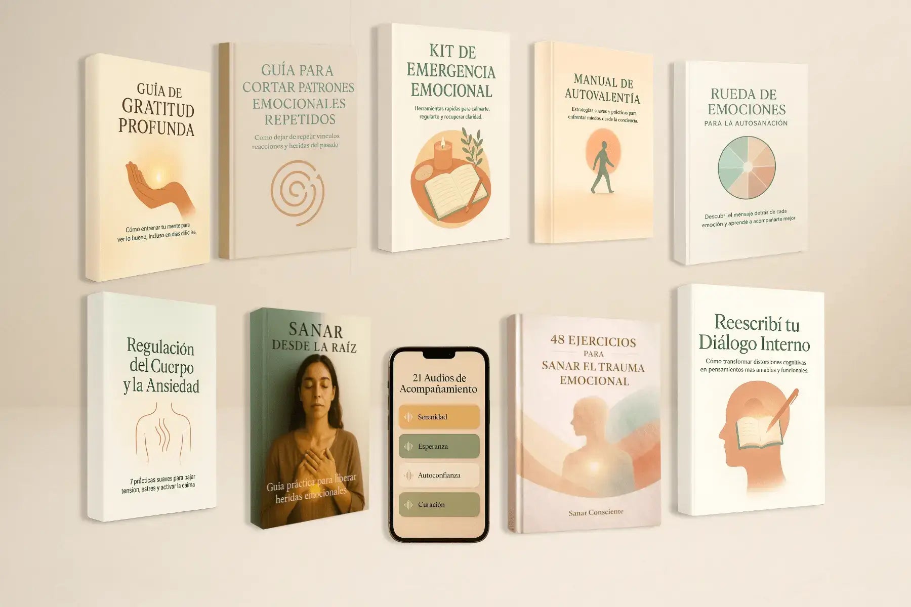 Kit “Sanar Consciente” 2 Ebooks, 21 Audios Guiados y 7 E-books de Regalo